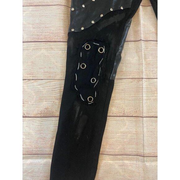 Devil's Fashion Women's Black Steam Punk Gothic Detailed Jeans - Medium - Picture 12 of 12